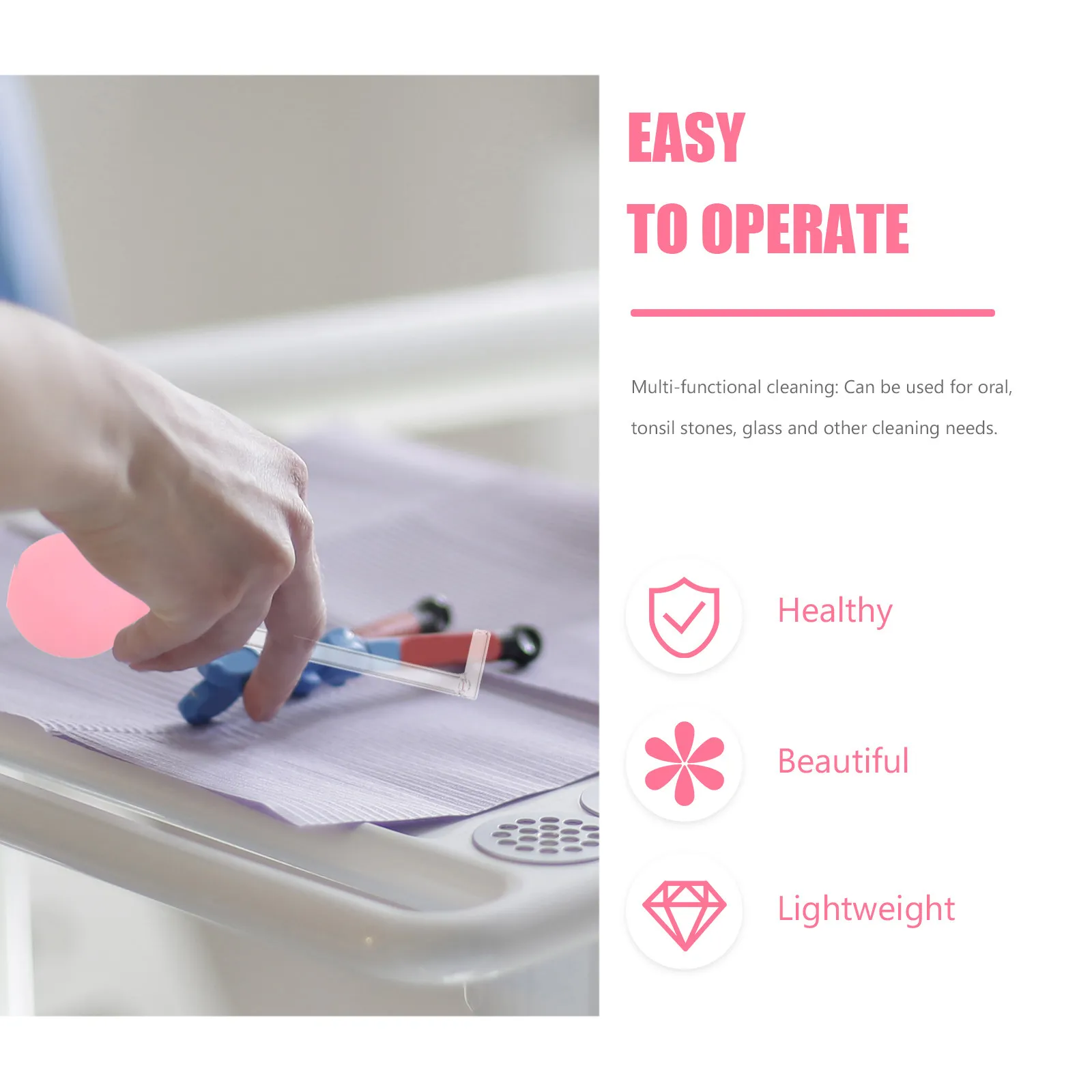 

Угловой ручной очиститель с двумя насадками для труднодоступных мест, для ухода за полостью рта, чистки стекол и труднодоступных углов