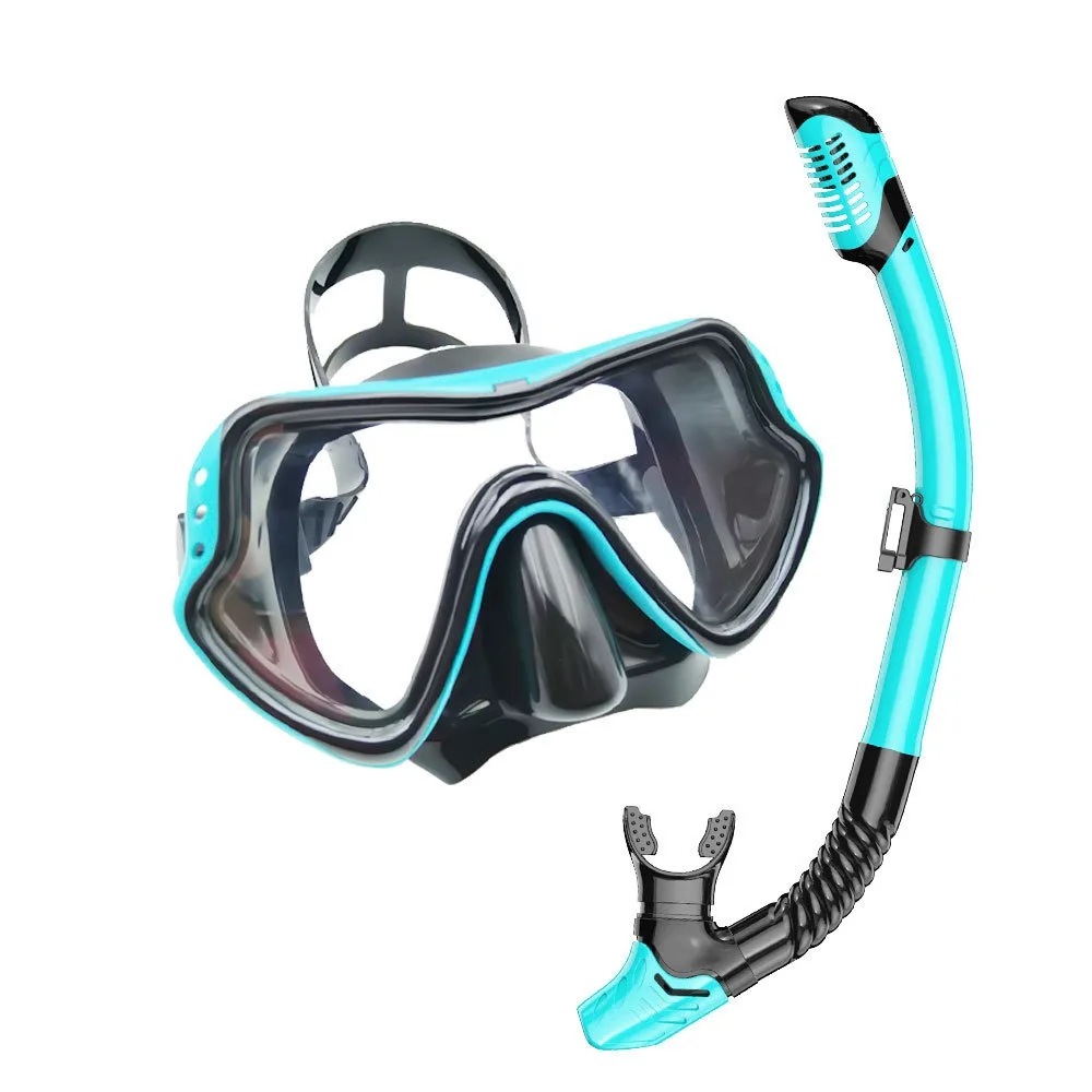 

Scuba Diving Mask Snorkel Set for Adults Underwater Scuba Anti Fog Full Face Diving Mask Snorkeling Respiratory Cap Water Sports