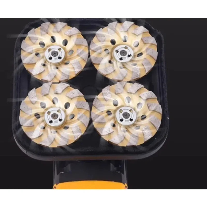 Electric Handheld Floor Grinder Double Rotating Discs Concrete Floor Grinding Polishing Machine