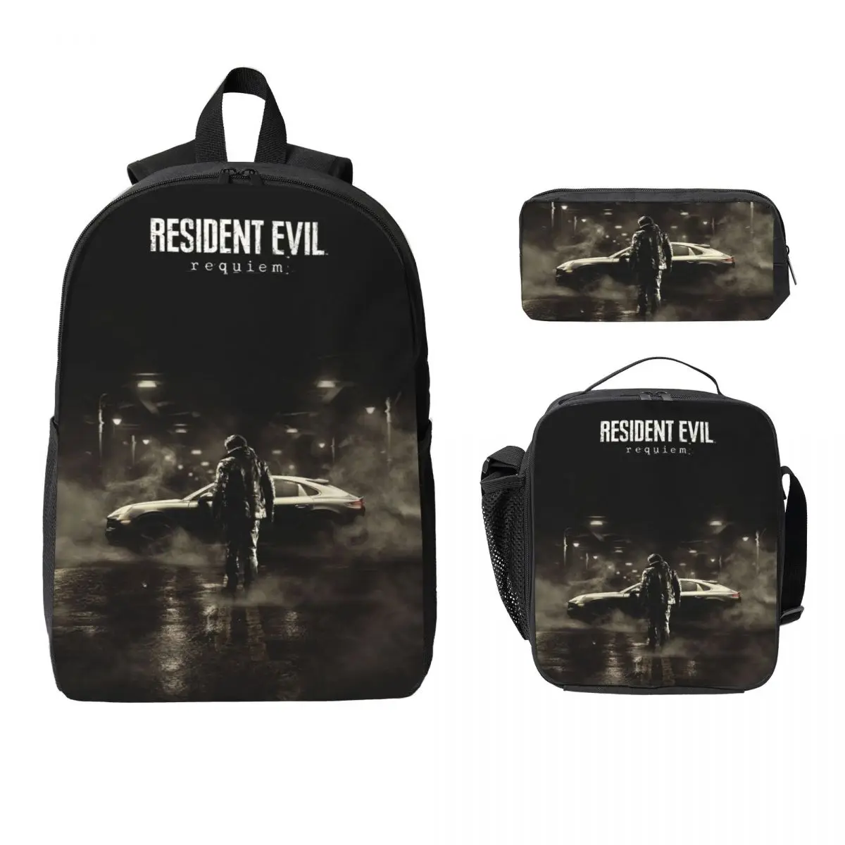 

Набор школьных рюкзаков Resident Evil 9 Biohazard для мальчиков и девочек, пеналы, наборы рюкзаков с ланч-боксами для школьников, повседневные рюкзаки
