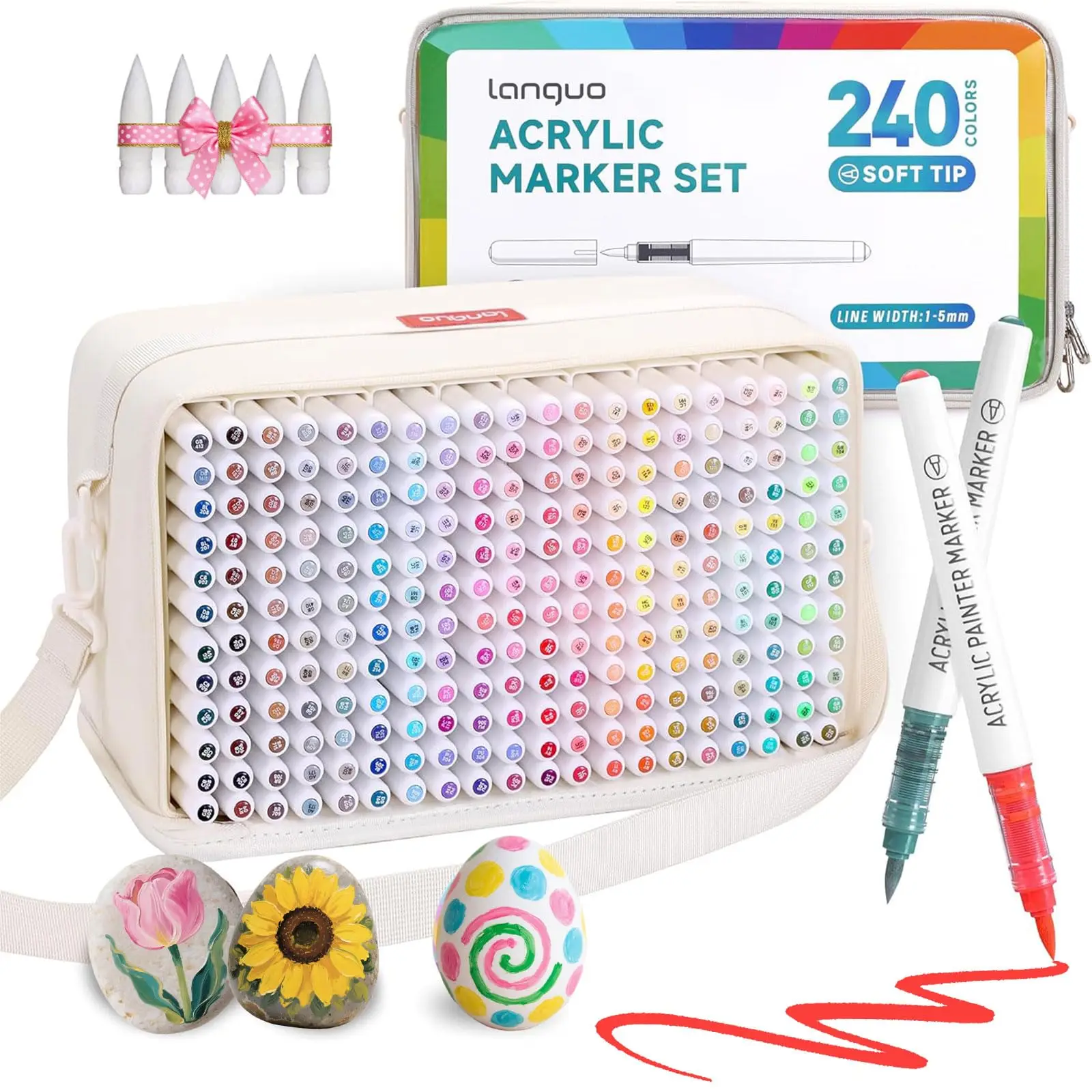 240-colori-penne-per-vernice-acrilica-pennarelli-pennarelli-per-punta-a-pennello-per-pittura-su-roccia-legno-tela-pietra-regalo-di-natale-artigianato-fai-da-te