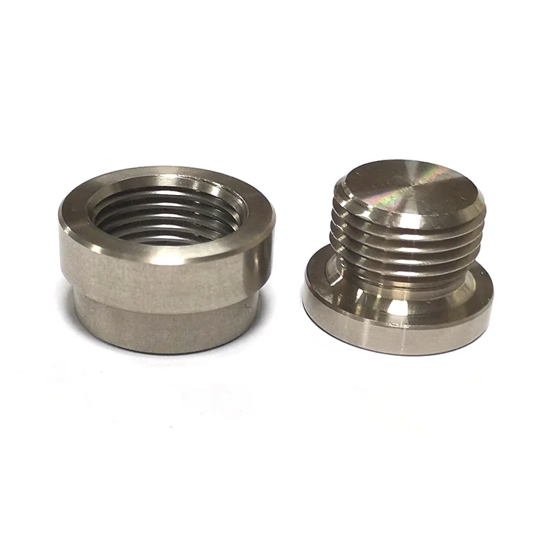 M18*1.5 Stainless steel S304 bung and nut kit for Exhaust oxygen sensor welding install, lambda sensor nut and plug