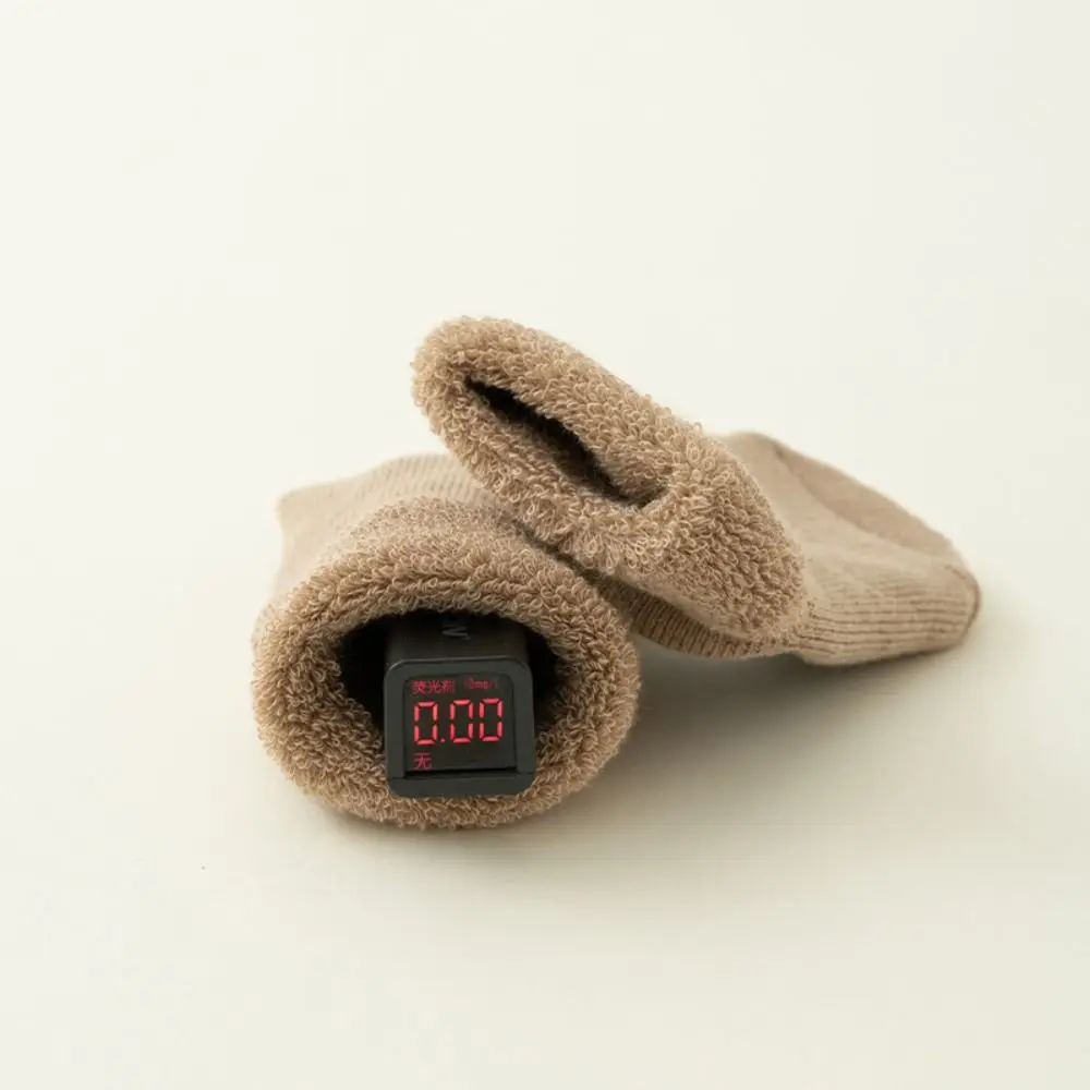 4Pairs Solid Color Thicken Baby Socks Warm Winter Autumn Infant Learning Walk Socks Baby Hosiery Anti-slip Home Sleep Socks