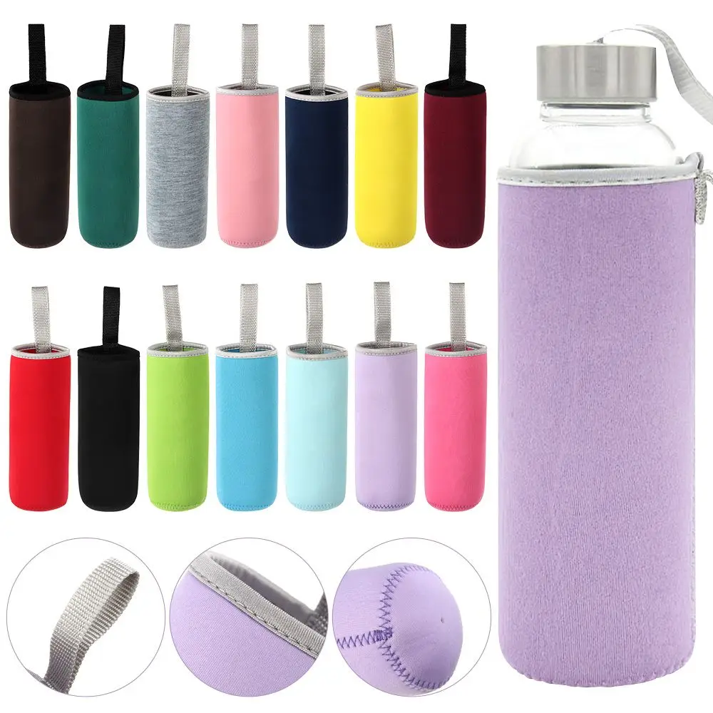 550ml Sport Wasser flasche Abdeckung Neopren Isolator Hülle Tasche Tasche Tasche tragbare Vakuum becher Set Sport Camping Zubehör