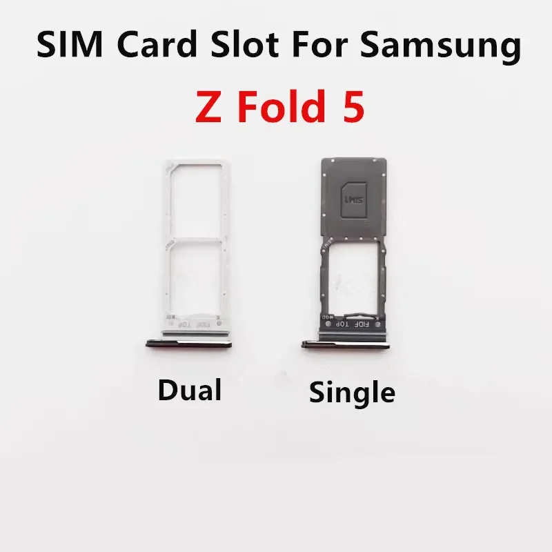 Fold5 SIM Card Slots For Samsung Galaxy Z Fold 5 5G F946 SIM Tray Adapters Socket Holder Replace Phone Housing Repair Parts