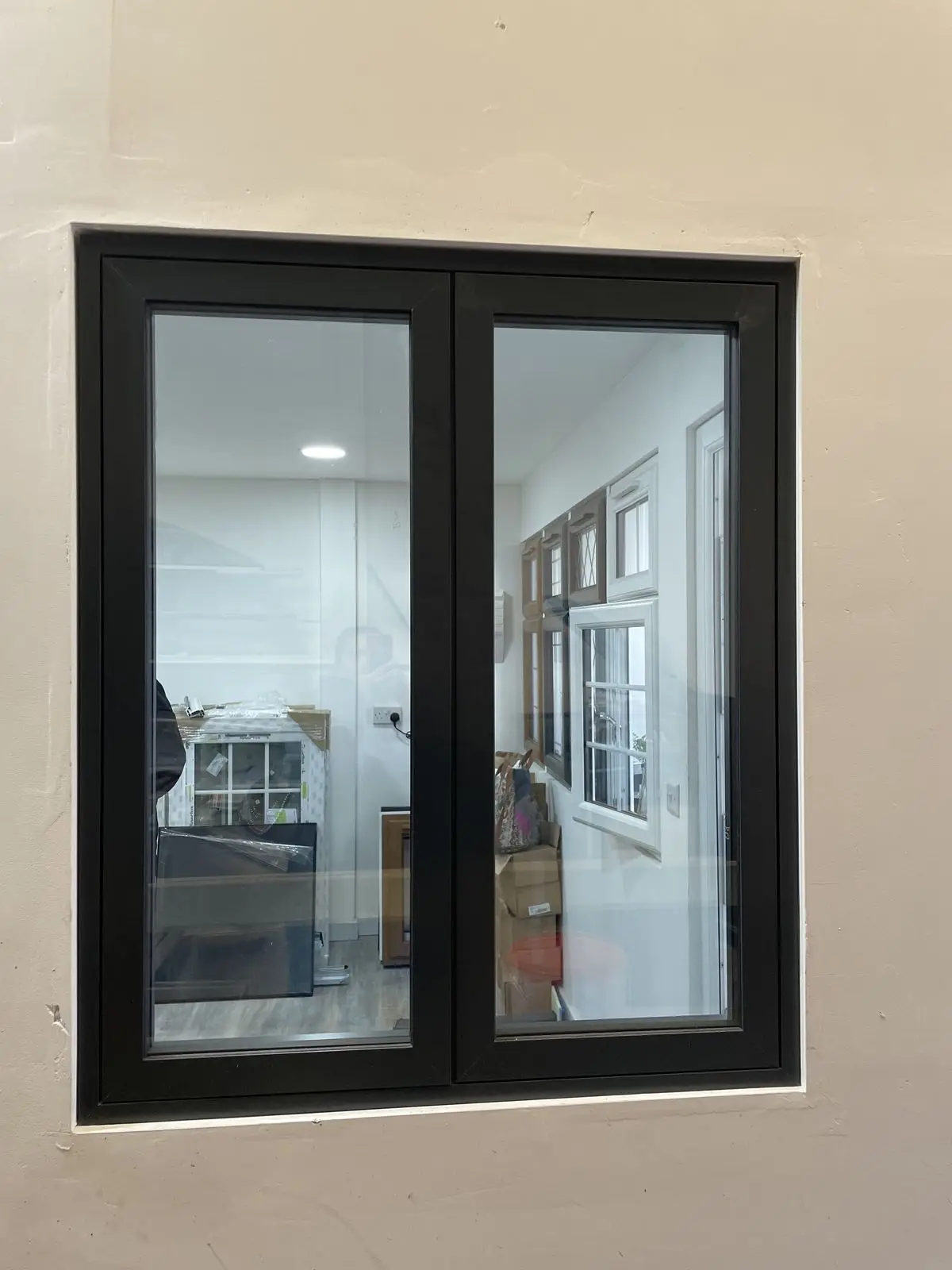 New Casement Window Aluminum Profile Construction Tilt and Turn Window Building Material Custom-Made Outward Opening Windows