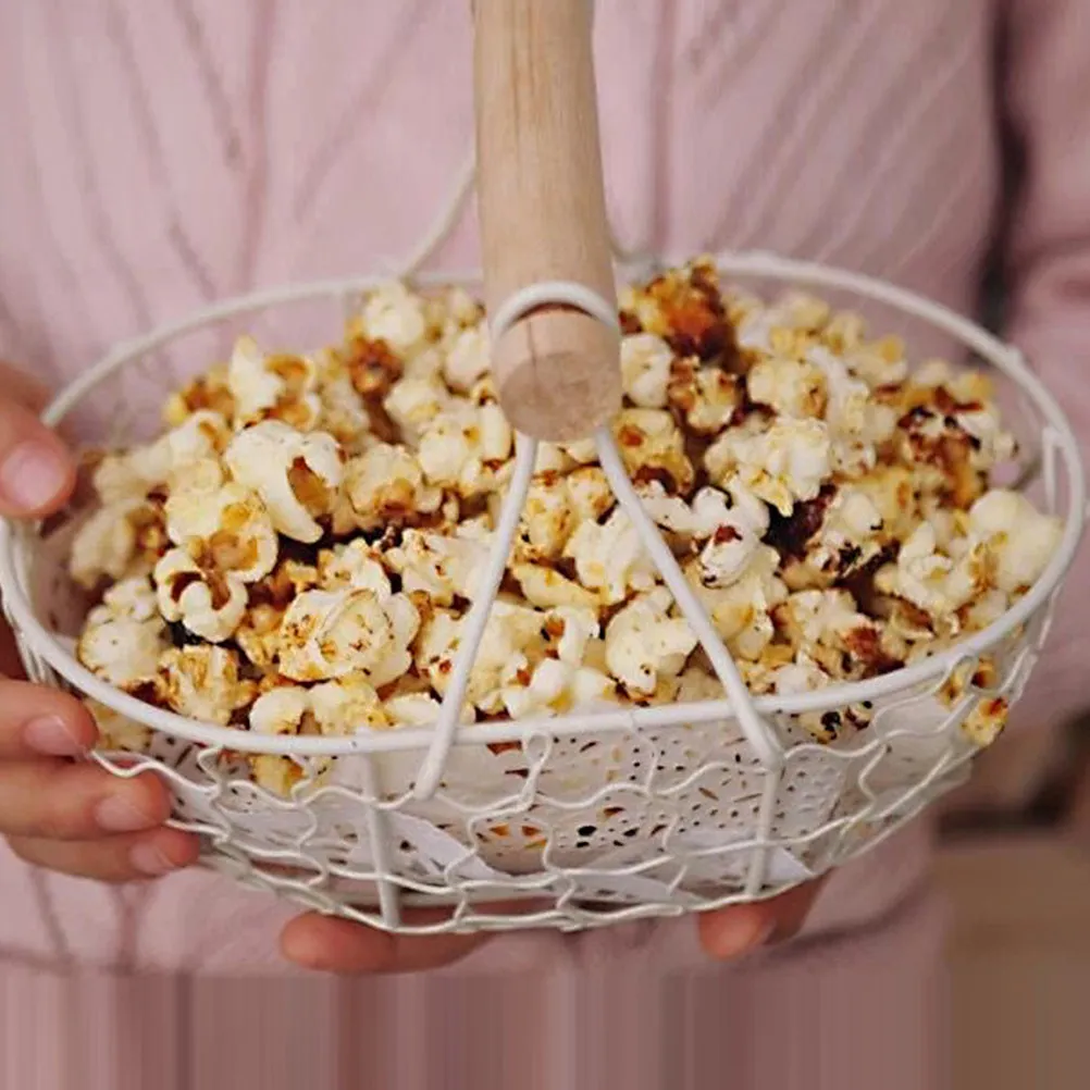 

Набор из 3-х металлических корзин для хранения фруктов и овощей в ретро-стиле с деревянными ручками, многофункциональные сетчатые корзины для сервировки, для дома и кухни