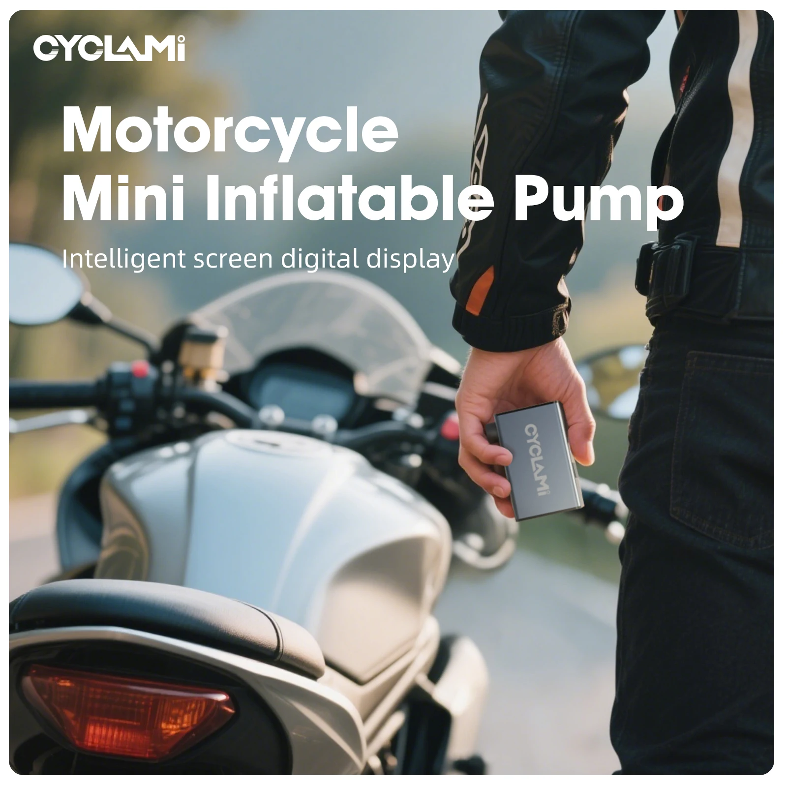 10.3 Bar Aluminum Alloy Electric Air Pump Portable Automobile Motorcycle Air Rechargeable Tire Inflator Schrader Valve CYCLAMI