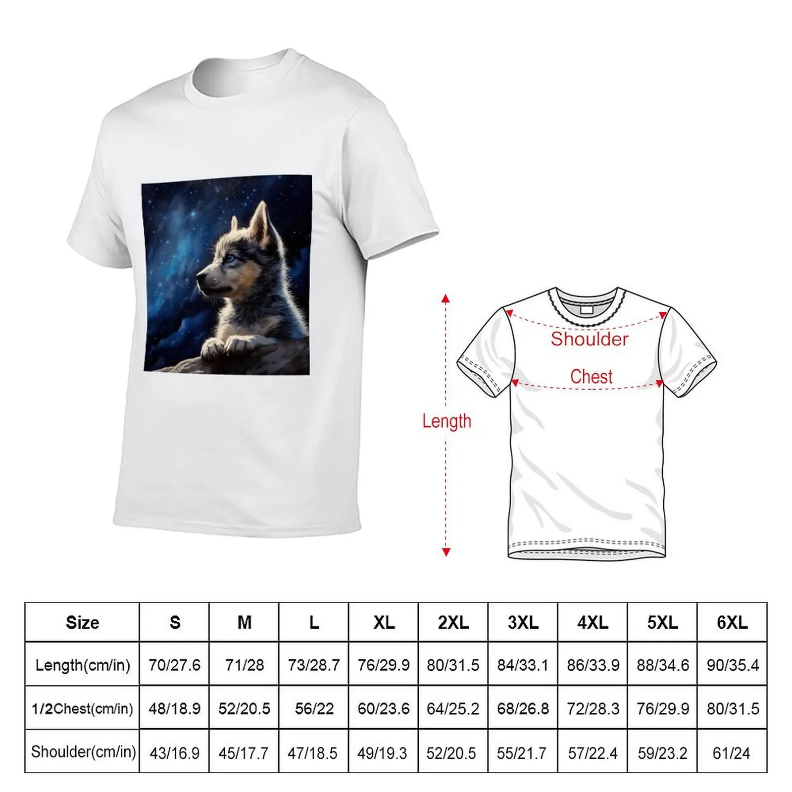 Wolfdog Puppy T-shirt sports fans cute tops hippie clothes t shirts for men graphic