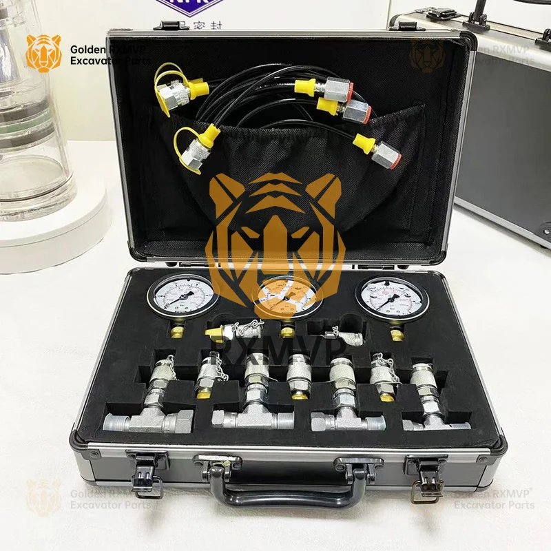 For XMVP Excavator Hydraulic Pressure Test Gauges Digital Kit