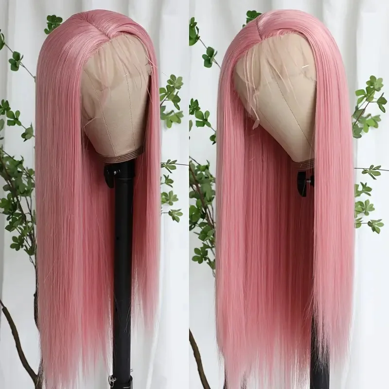 long-straight-pink-middle-part-lace-front-wig-heat-resistant-synthetic-hair-wigs-for-women-cosplay-party-daily-use-multiple-size