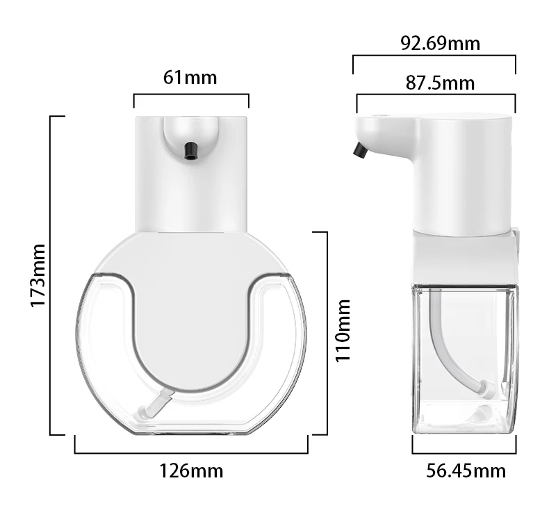 420ML Light Display 4-Gears Adjustable Control Infrared Induction Automatic Sensor Soap Dispenser Electric Hand Sanitizer Bottle