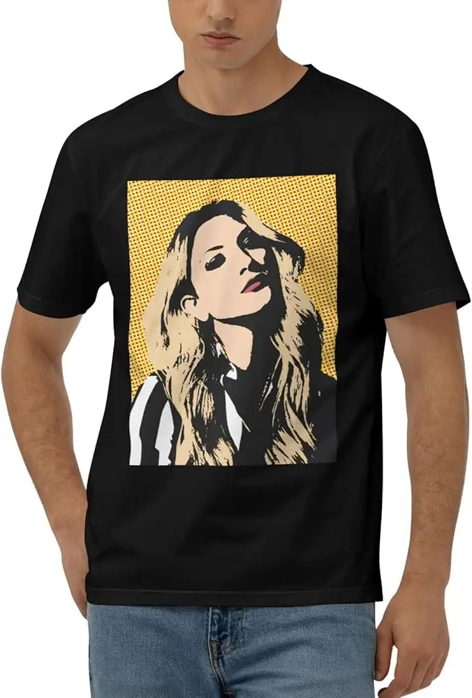 Julia Music Michaels Shirts for Men Graphic Tees Short Sleeve Crew Neck Cotton Tshirts Casual Basic Tee Summer Black