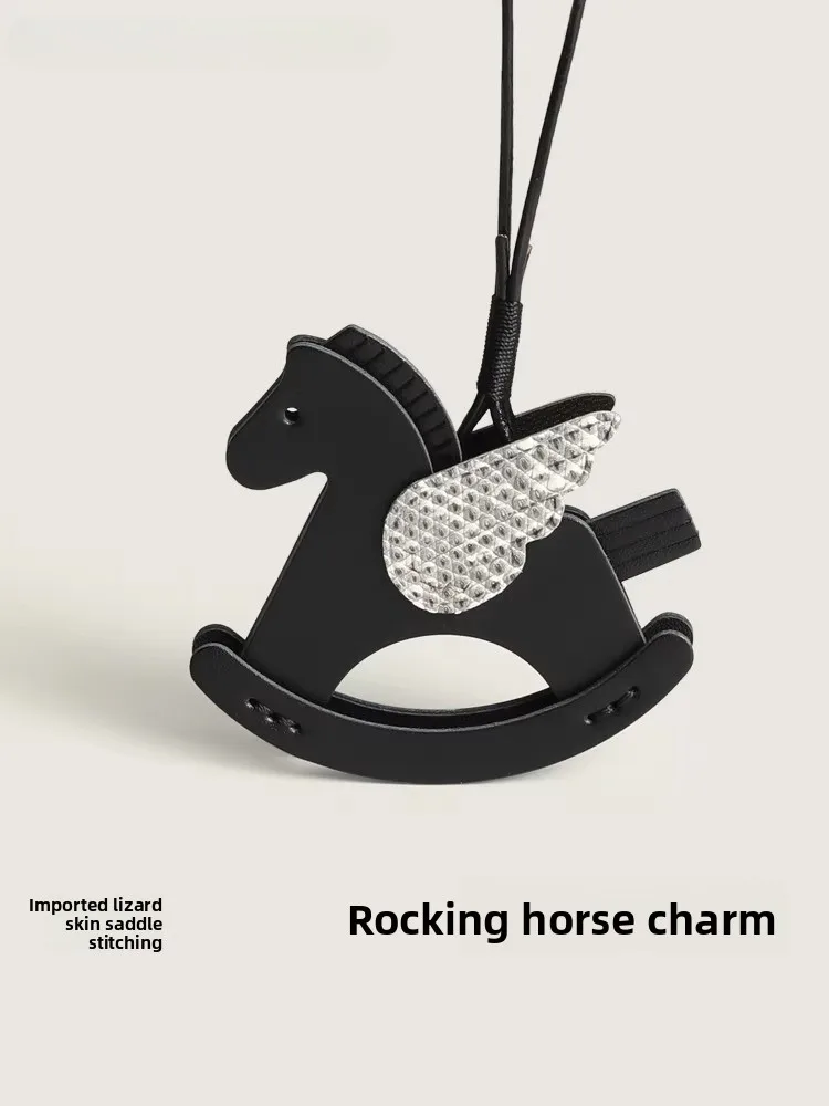 2026-cute-pink-rocking-horse-bag-charm-handmade-top-grain-leather-luxury-car-ornament-for-women-bag-accessory