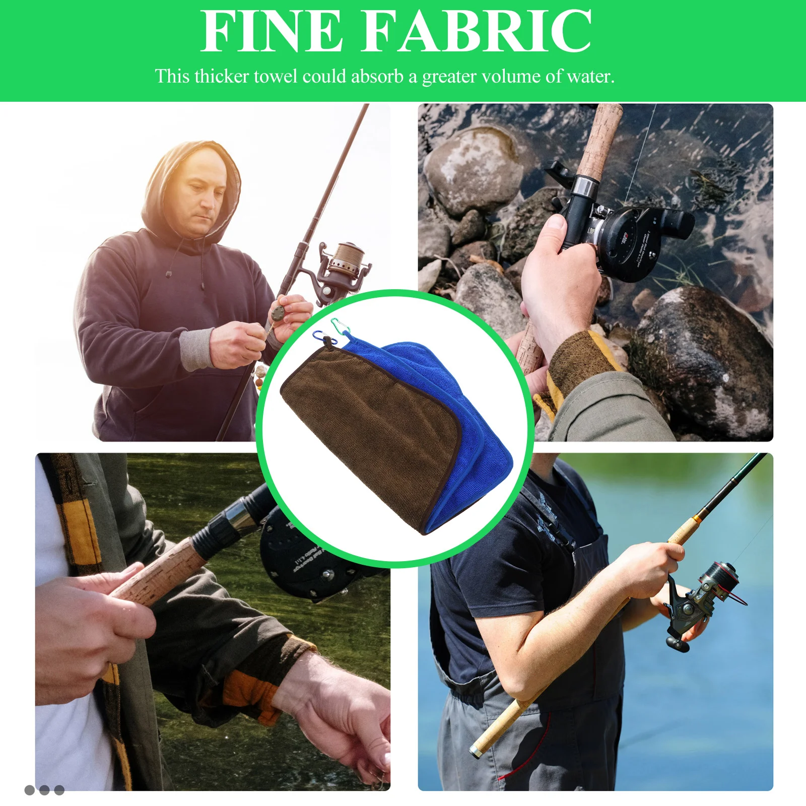 

2Pcs Mountaineering Heavy Duty Water Absorbing Fishing Accessory for Hiking Climbing Outdoor Adventures