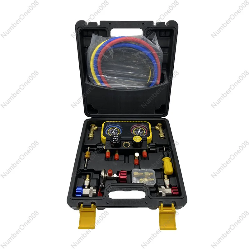 

R410A/R32/R134A/R22 New Fluoride Meter Group 4 Way AC Diagnostic Manifold Measurement Set