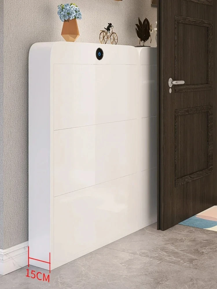 Ultra-Thin Hallway Storage Cabinet Home Doorway Shoe Rack Space Saving