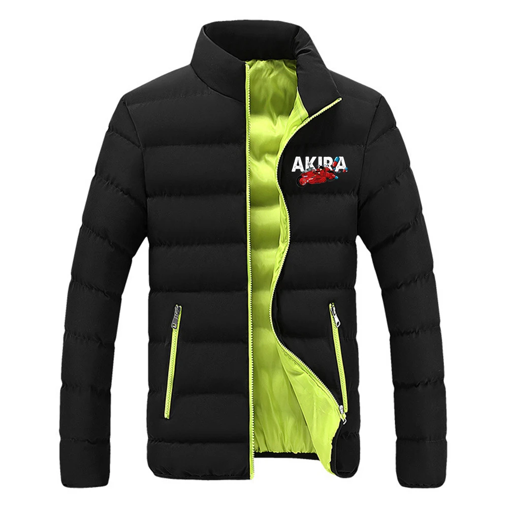 2025 Autumn And Winter Stand Collar Cold Protection Coat Men's Japanese Anime Akira Logo Print Cotton-Padded Jacket view 5