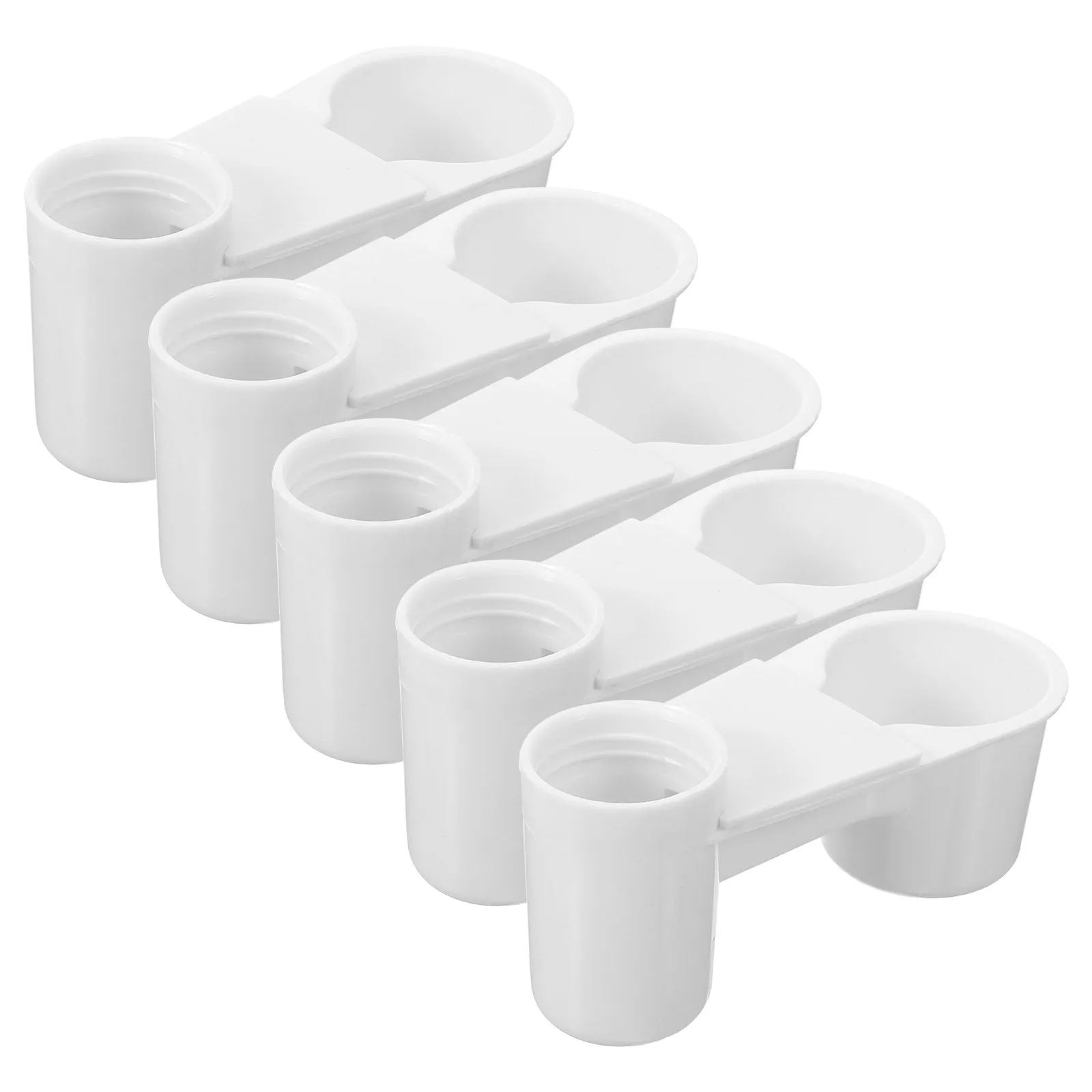 

5 Pcs Automatic Water Dispenser Dual Port Bird Feeder Cage Holder Reusable Parrot Cup Pigeon Supplies Pet Accessories