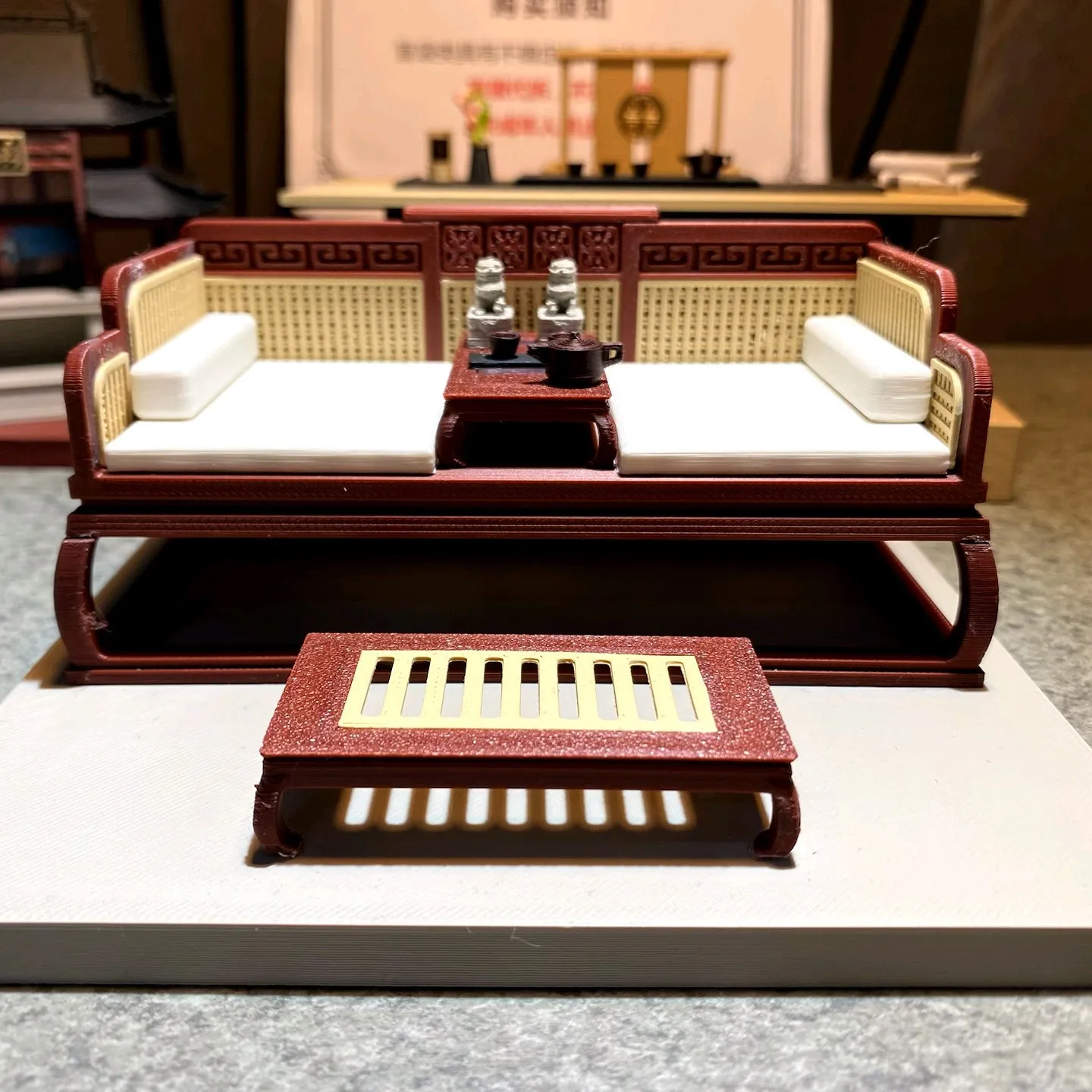 

Оригинальная миниатюрная кровать Arhat в масштабе 1:12 — модель мебели для кукольного домика, принадлежности для рукоделия для настольного дисплея и коллекционеров