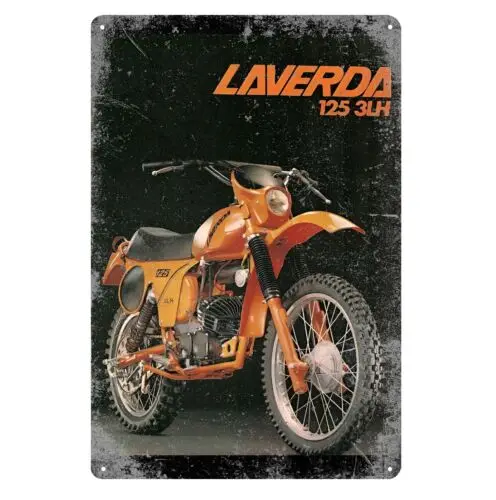 Laverda 125 3lh Offroad Enduro Motorcycle Metal Poster Tin Sign 20x30cm