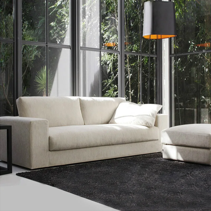 #Simple Design Wood Frame Soft Upholstery 2 Seater Couch Living Room Sofa Home Furniture