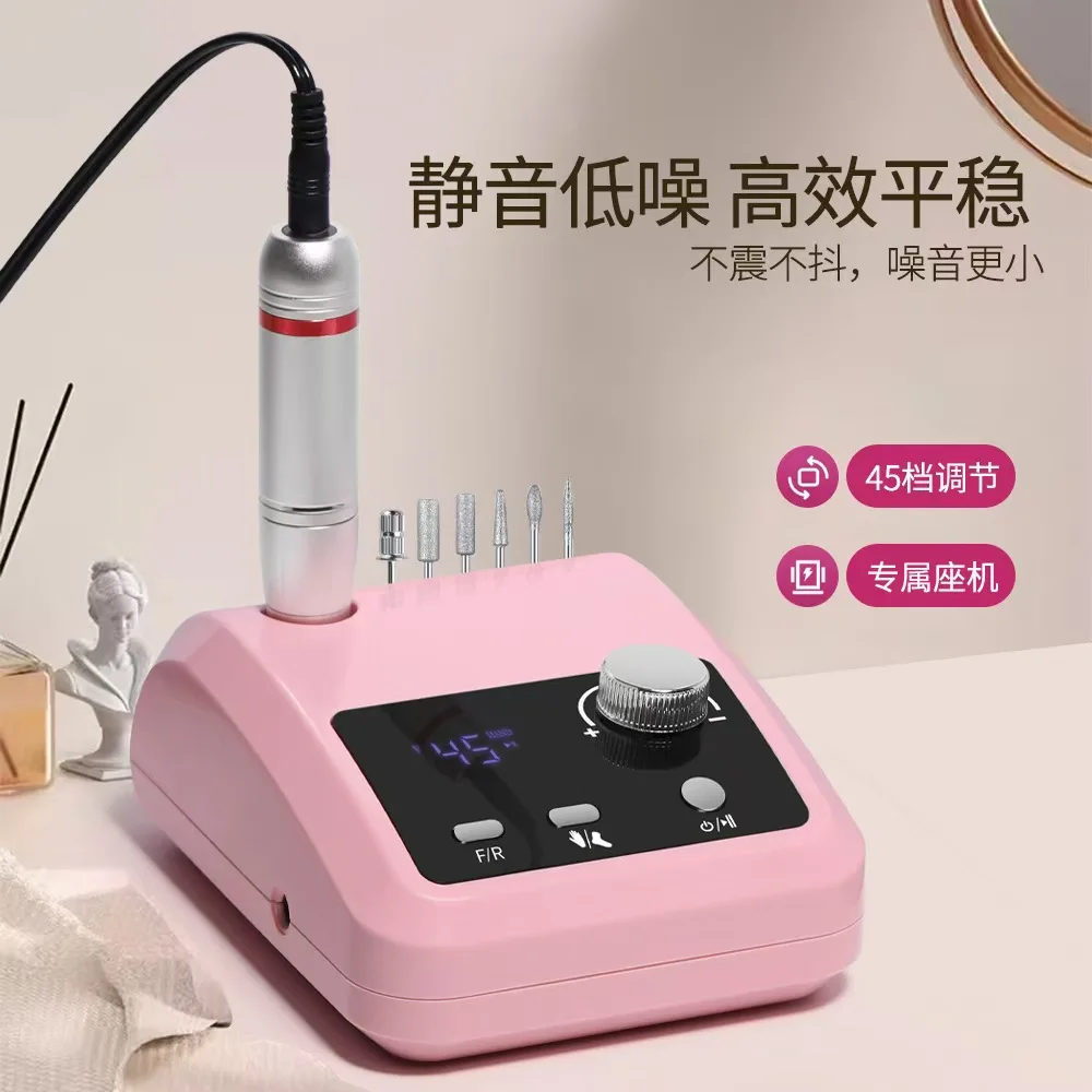 New 45000 RPM Electric Nail Drill Machine for Nails Electric File HD Display Metal Manicure Pen Professional nail lathe Sander