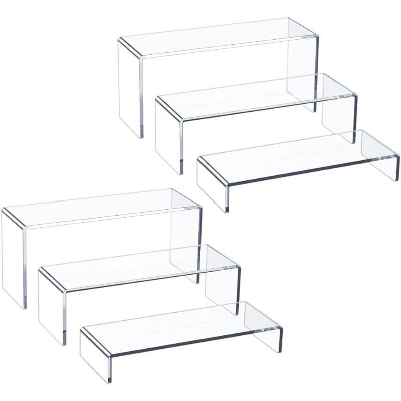 

Acrylic Display Riser, 3 Pcs 9" Acrylic Risers, Collectibles Display and Retail Showcase, Tiered Display Stand for gemstone