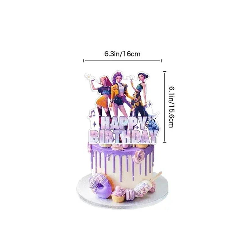 Kpop – décoration de gâteau chasseur de démons, Cupcake, décoration d'anniversaire pour filles, décorations de fête pour enfants, cadeaux de fête prénatale