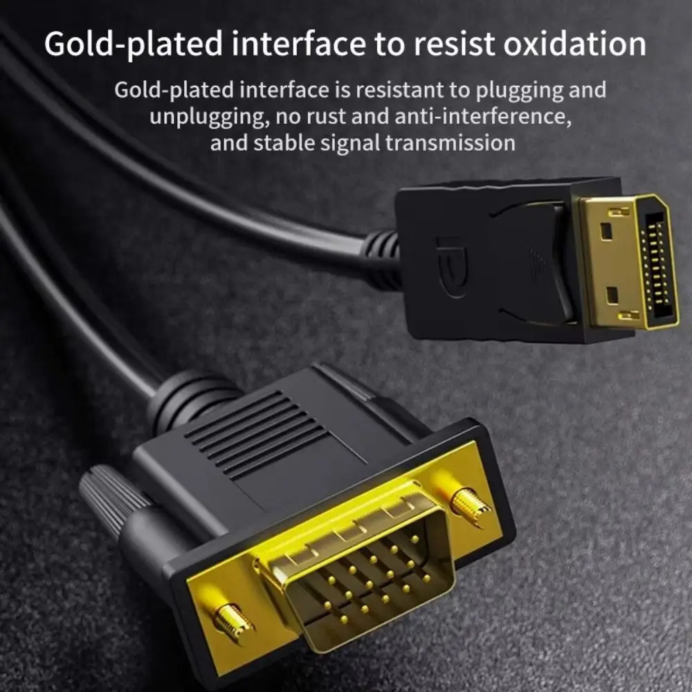 

Connecting DP TO VGA Cable Extension Cable Male to Male DisplayPort to VGA Adapter 24+1 Pin DP To DVI Conversion HD Video Cable