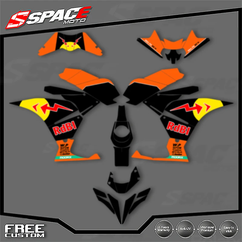 

SPACE Custom Motorcycle Graphics For KTM 2017 2018 2019 2020 RC250 17-20 RC250 390 Decal Stickers Kits 003