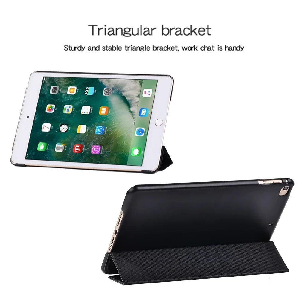 Da PU Ốp Lưng Máy Tính Bảng Dành Cho Apple IPad Air 1 2 3 4 5/5th 6th 7th 8th 9/mini 1 2 3 4 5/Pro 9.7/10.5/11 Trị Lần Đứng Flip Cover