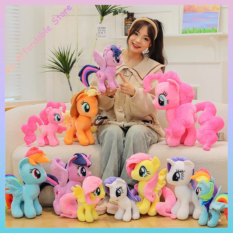 جديد بلدي مضاءة Tle المهر أفخم دمية أنيمي الشفق البريق Fluttershy الخنصر فطيرة الكرتون لينة زخرفة عيد ميلاد Kawaii لعبة طفل هدية