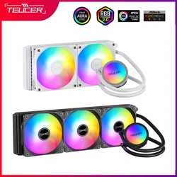 TEUCER RGB CPU Water Cooling Cooler 120/240/360mm X99 Motherboard CPU Water Cooling Radiator for For LGA1700/1200/115X AM4 AM5