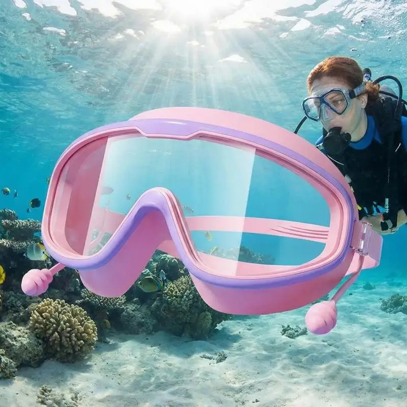 Kids Big Frame Anti Fog Swim Goggles Waterproof  for Poolside Swimming Training Classes view 4