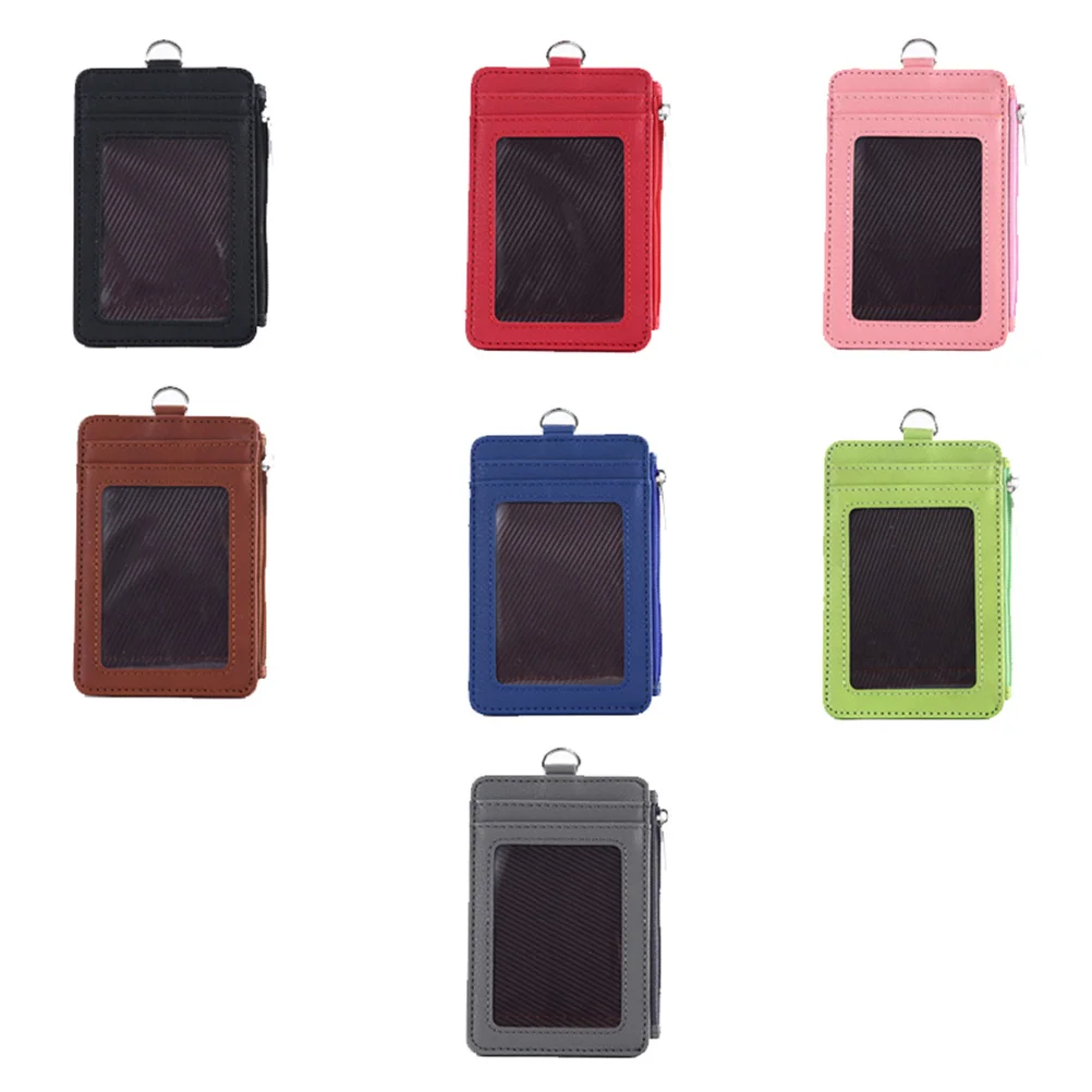 

Badge Holder Pu Purse Pu Case Multi-Card Protective Sleeve For Credit Id Bus Cards Purse Accessory Red