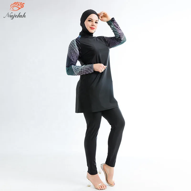 

Muslim wimwear Women Hijab Swimsuit Modest Swimming Suit Islamic Cover Ups Burkini Hijabs For Woman Long Sleeve Bathing Swim