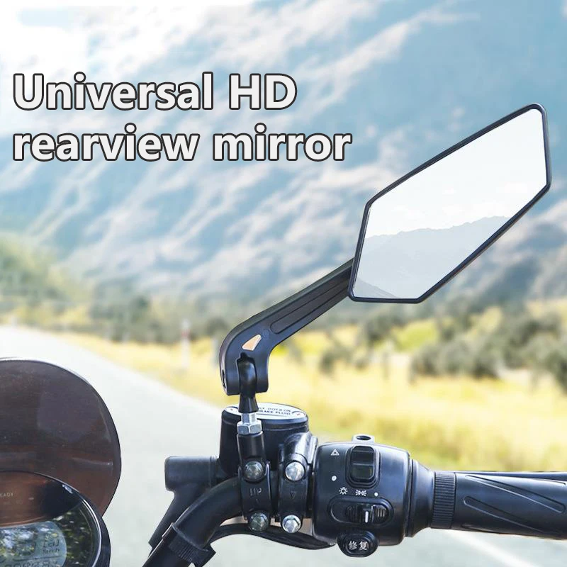 Mountain Bike Rearview Mirrorflat Mirror 360° Adjustable Reflector Reverse Mirror Cycling Accessories