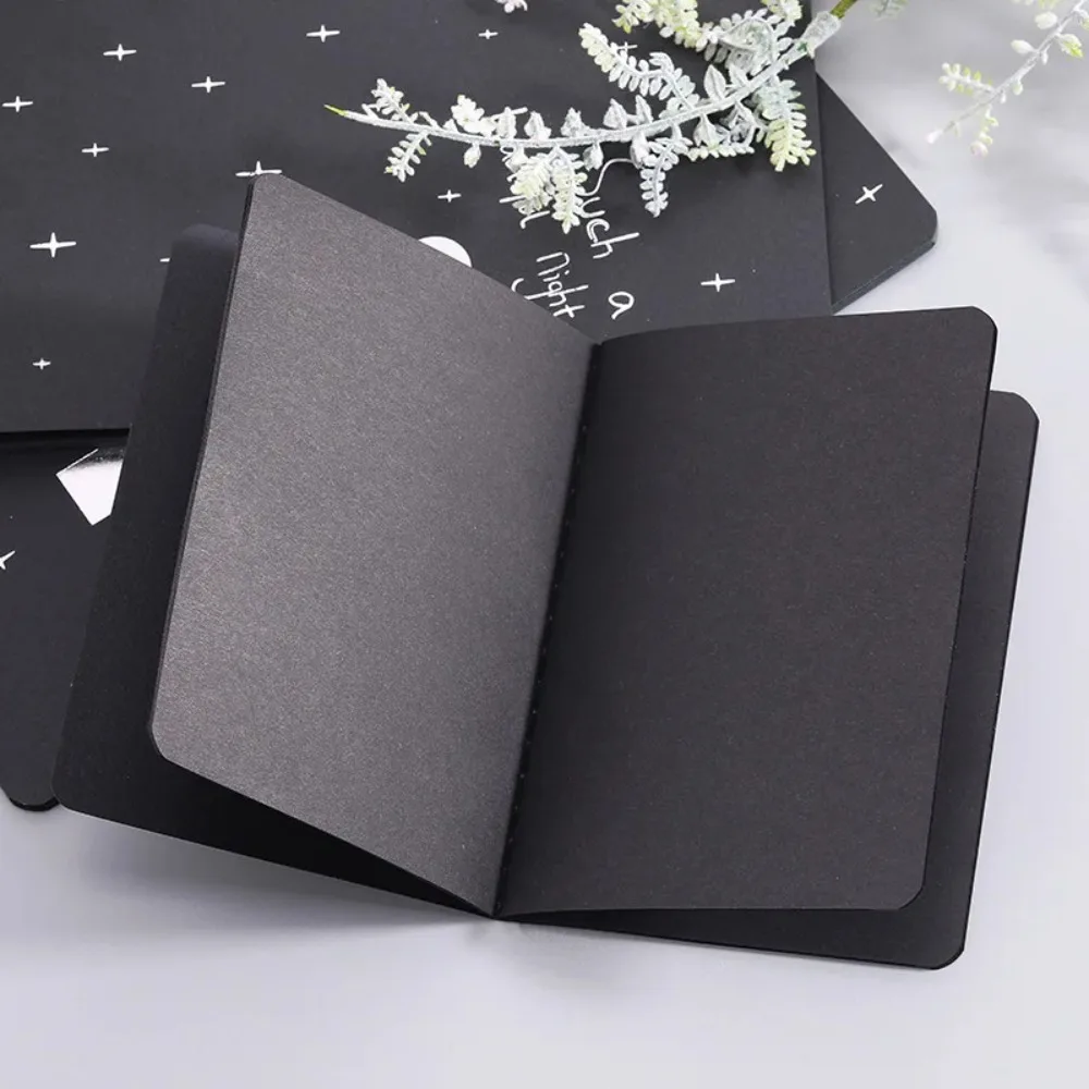

Practical Black Notebook Paper Not Easily Damaged Diary Black Paper Paper Thickness DIY Sketch Graffiti Notebook