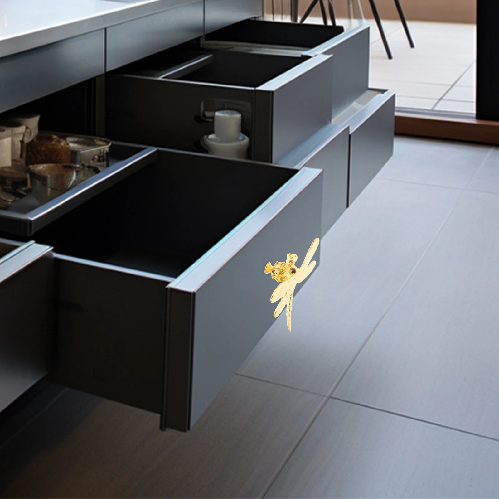 

2pcs Brass Drawer Knobs Dragonfly Design Metal Cabinet Pulls Furniture Handles Decorative Closet Knob Hardware For Kitchen