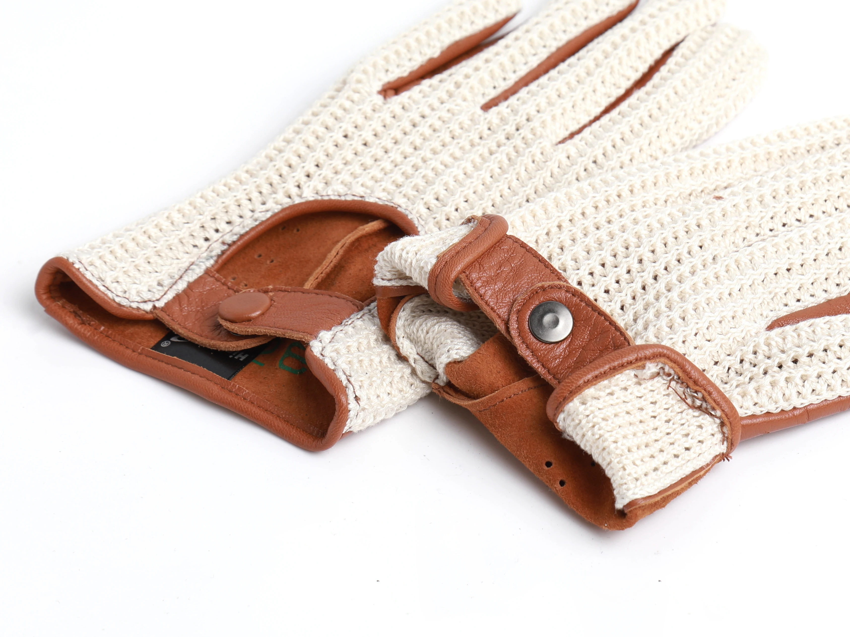 Autumn Winter Men's Wool Knitted Goatskin Touch Screen Gloves Locomotive mitten Car Driving Genuine Leather Motorcycle Gloves