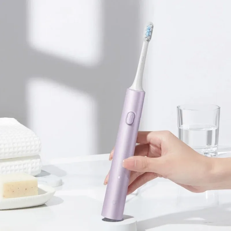 XIAOMI Mijia Cepillo de dientes eléctrico sónico T302 3 colores 4 cabezales IPX8 resistente al agua 360 °   Carga inalámbrica 4 modos Limpieza de dientes