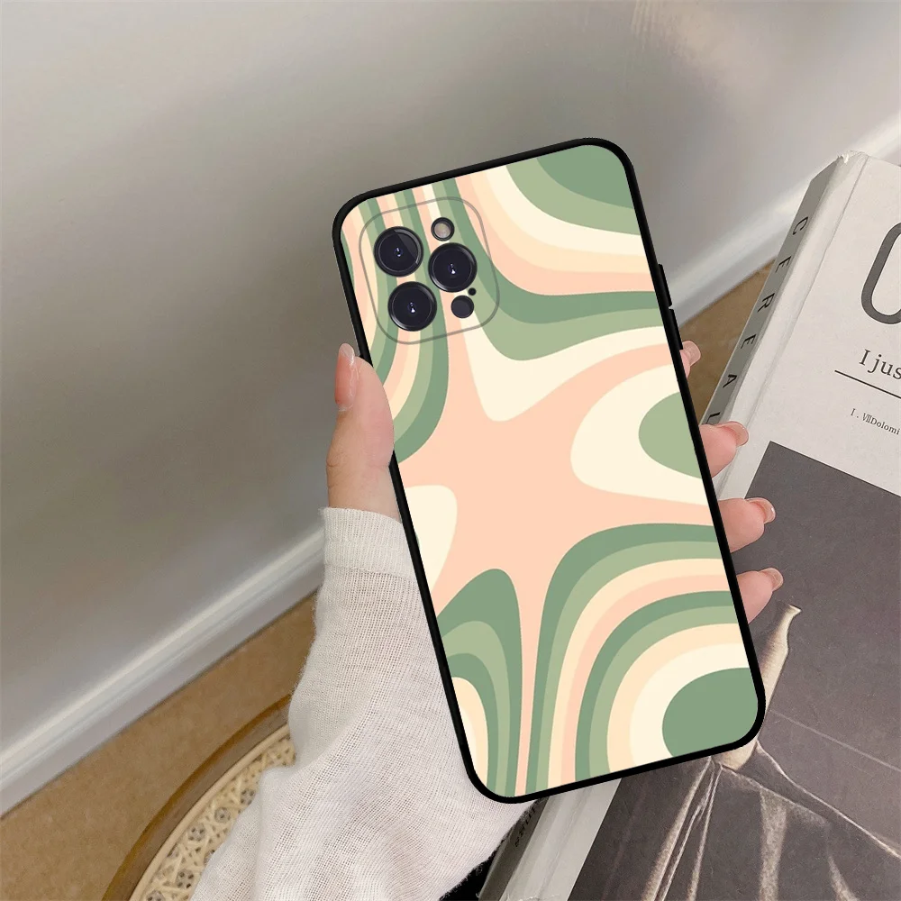 Abstract liquid Swirl Phone Case For iPhone 15 14 11 12 13 Mini Pro XS Max Cover 6 7 8 Plus X XR SE 2020 Funda Shell