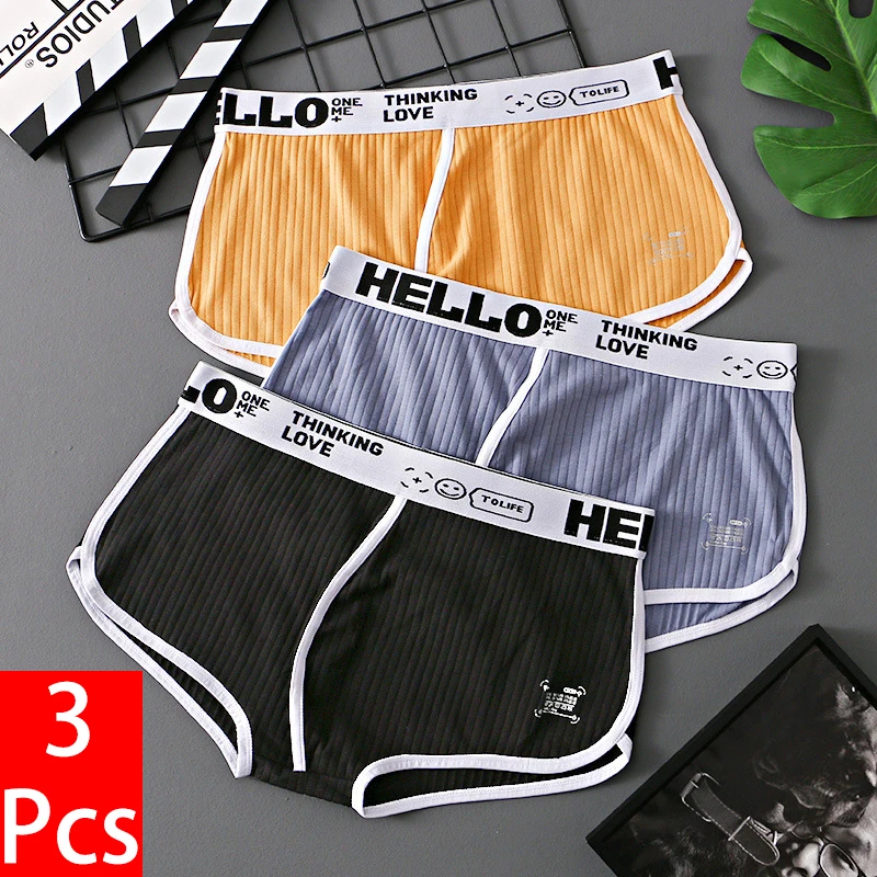 

3Pcs/lot Mid Waist Men Panties Boxer Shorts Cotton Men's Underwear Breathable Soft Male Underpants Sexy Comfortable Undies Cueca