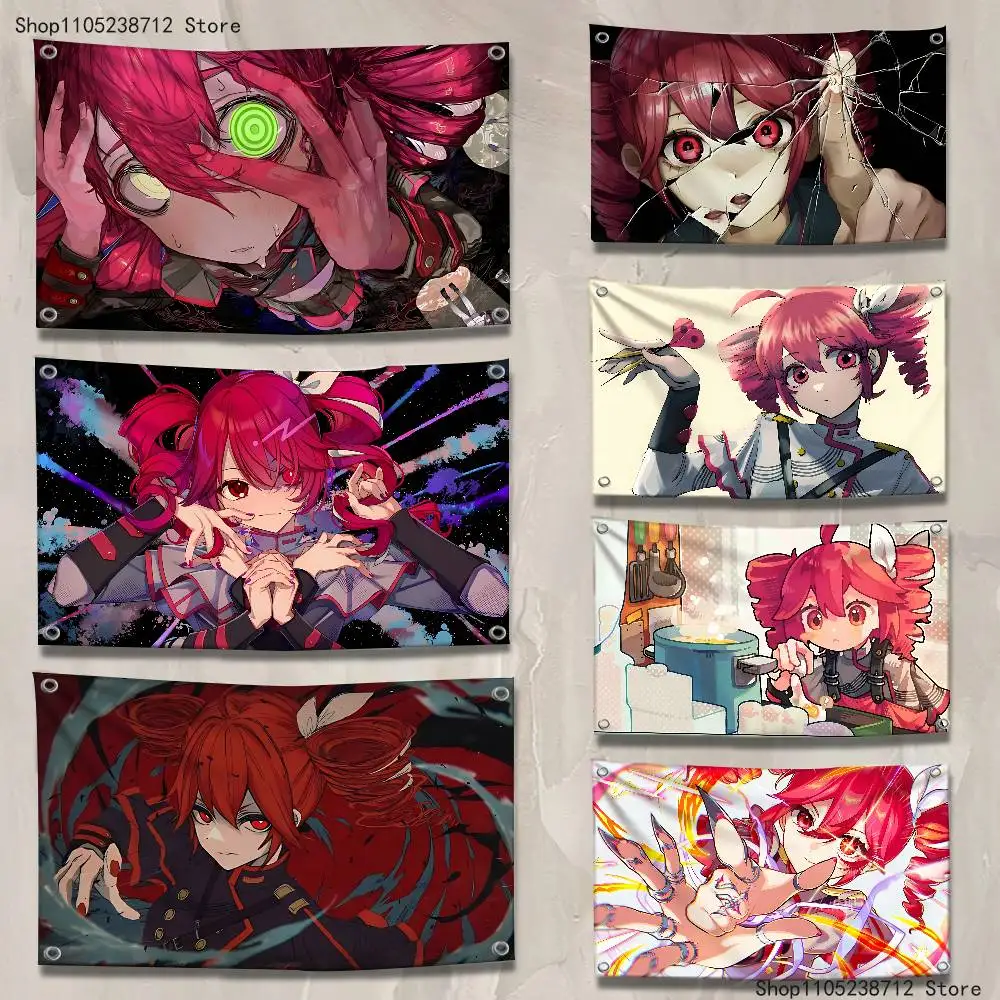 

Virtual Singer K-Kasane Teto High-Quality Flag Tapestry Banner Bedroom Living Room Bar Party Wall Decor Outdoor Use