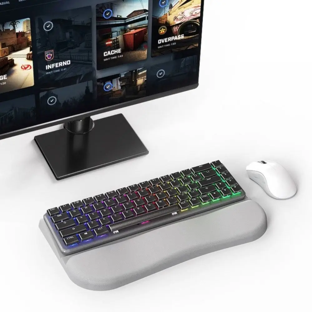 Ergonomic Computer Keyboard Wrist Rest Non-slip Height Increasing Keyboard Riser Holder Stand Comfortable Easy Working