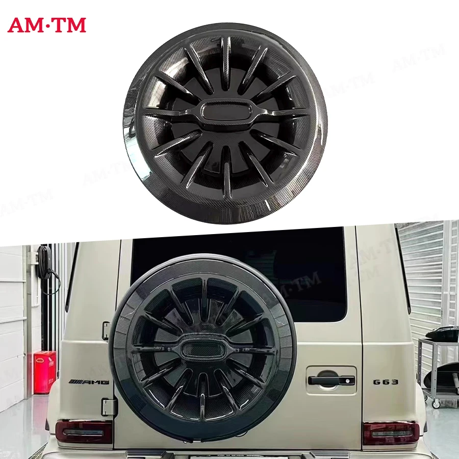 

Для Mercedes-Benz W463 W464 натуральное сухое углеродное волокно, чехол для запасного колеса, кольцо для запасного колеса, украшение для автомобиля, аксессуары