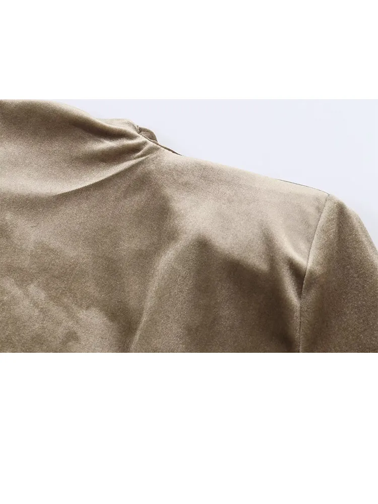 HH Vrouwen Nieuwe Mode Lange Mouwen Rits Elegante Sexy Backless Jurk Vrouw Chic Geplooide Decoratie Elegante Partij Lange Jurk