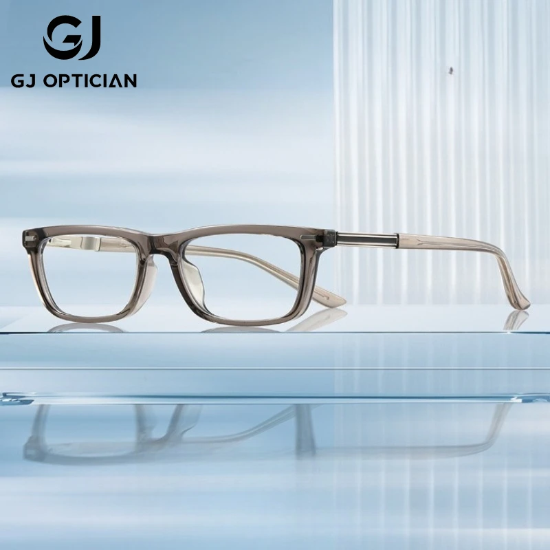 

GJ OPTICIAN Texture Rectangle Anti Blue Light Reading Glasses Women Optical Glasses Frame Customization Anti-Reflective Glasses