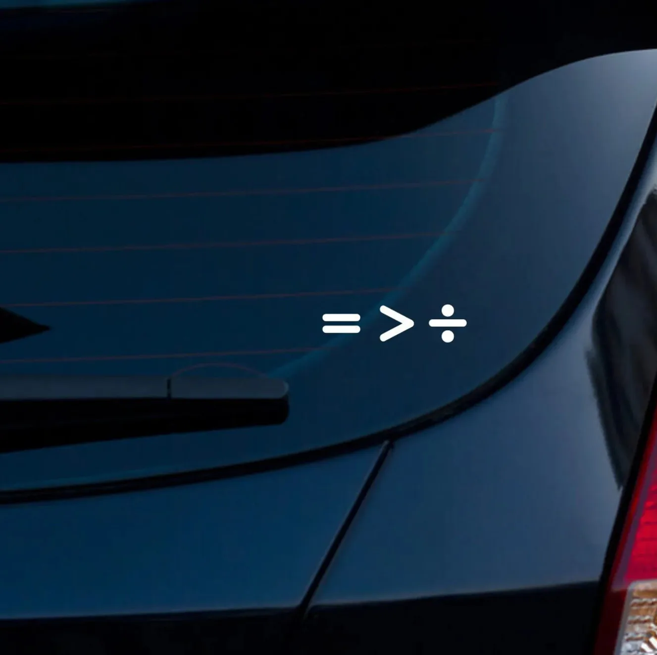Equality Car Decal  Sticker | Equality is Greater than Division | LGBTQ+ | Women's Rights | Human Rights | Bumper Sticker